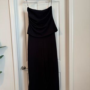 Elegant Black Strapless Jumpsuit
